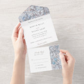 ヴィンテージオールインワンティアRSVP遠くに招待状 オールインワン招待状 (貼ってはがせる)