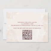 ヴィンテージオールスター野球誕生日シンプルQRコード 招待状 (裏面)