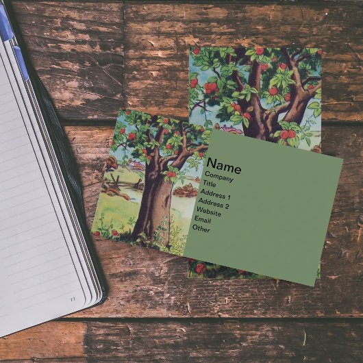 ヴィンテージオールドアップルツリーメドウフィールド 名刺