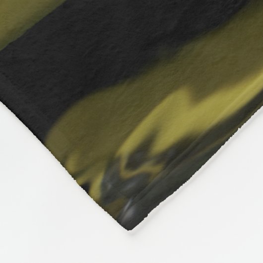 ヴィンテージオールドアンティークイエロートラック フリースブランケット (角)