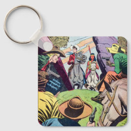 ヴィンテージオールドウェスト漫画ブックシーン キーホルダー