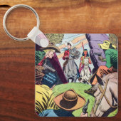 ヴィンテージオールドウェスト漫画ブックシーン キーホルダー (正面)