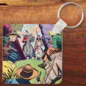 ヴィンテージオールドウェスト漫画ブックシーン キーホルダー (裏面)