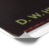 ヴィンテージオールドウエスタンホウガベタリークレープラベル ポスター (角)