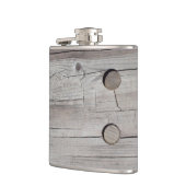 ヴィンテージオールドウッドデザインステンレス鋼スキットル フラスク (左)