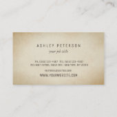 ヴィンテージオールドオークツリーエレガント名刺 || 名刺 (裏面)