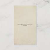 ヴィンテージオールドオークツリーエレガント名刺 名刺 (裏面)