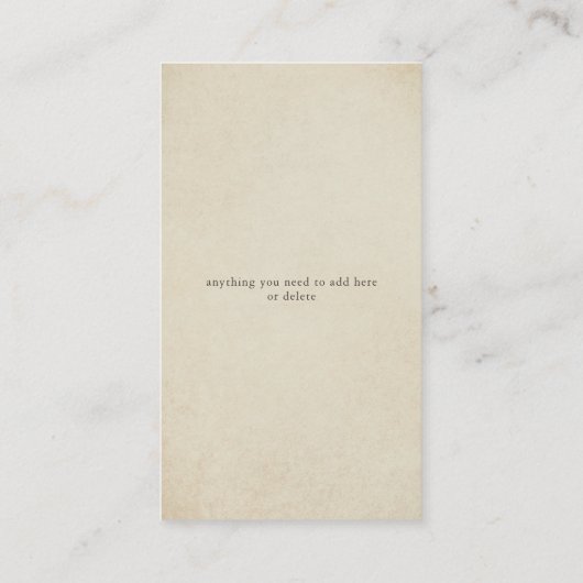 ヴィンテージオールドオークツリーエレガント名刺 名刺 (裏面)