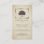 ヴィンテージオールドオークツリーエレガント名刺 名刺 (正面)