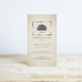 ヴィンテージオールドオークツリーエレガント名刺 名刺