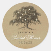 ヴィンテージオールドオークツリーブライダルシャワー ラウンドシール (正面)