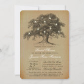ヴィンテージオールドオークツリーブライダルシャワー 招待状 (正面)