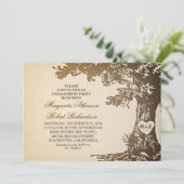 ヴィンテージオールドオークツリー婚約パーティ招待状 招待状 (スタンド正面)