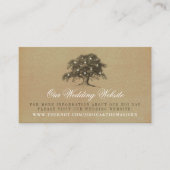 ヴィンテージオールドオークツリー結婚のウェブサイト エンクロージャーカード (正面)
