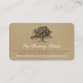 ヴィンテージオールドオークツリー結婚のウェブサイト エンクロージャーカード (正面)
