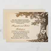 ヴィンテージオールドオーク樹周年記念招待状 招待状 (正面/裏面)