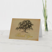ヴィンテージオールドオーク結婚の木さん実在! 箔グリーティングカード (正面)