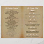 ヴィンテージオールドオーク結婚ツリーのコレクション – プログラム (裏面)