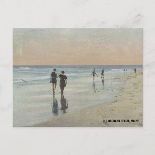 ヴィンテージオールドオーチャードビーチ、メイン ポストカード (正面)