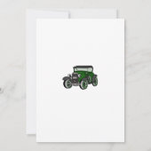 ヴィンテージオールドカーサプライズ誕生日 招待状 (裏面)