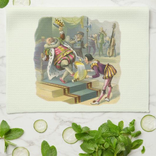 ヴィンテージオールドキングコール子供部屋韻の詩 キッチンタオル (折り畳み)