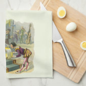 ヴィンテージオールドキングコール子供部屋韻の詩 キッチンタオル (四つ折り)