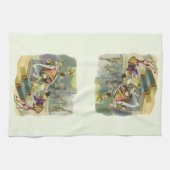 ヴィンテージオールドキングコール子供部屋韻の詩 キッチンタオル (横)