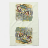 ヴィンテージオールドキングコール子供部屋韻の詩 キッチンタオル (縦)