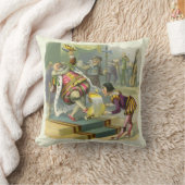 ヴィンテージオールドキングコール子供部屋韻の詩 クッション (ブランケット)