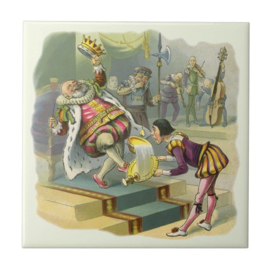 ヴィンテージオールドキングコール子供部屋韻の詩 タイル (正面)