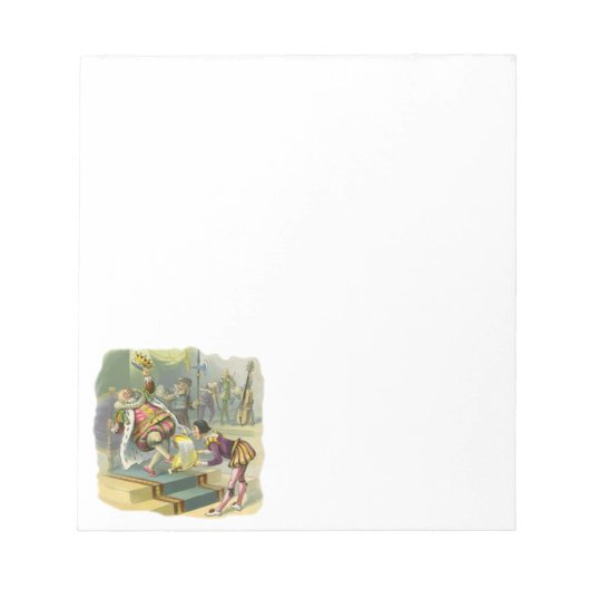 ヴィンテージオールドキングコール子供部屋韻の詩 ノートパッド (正面)