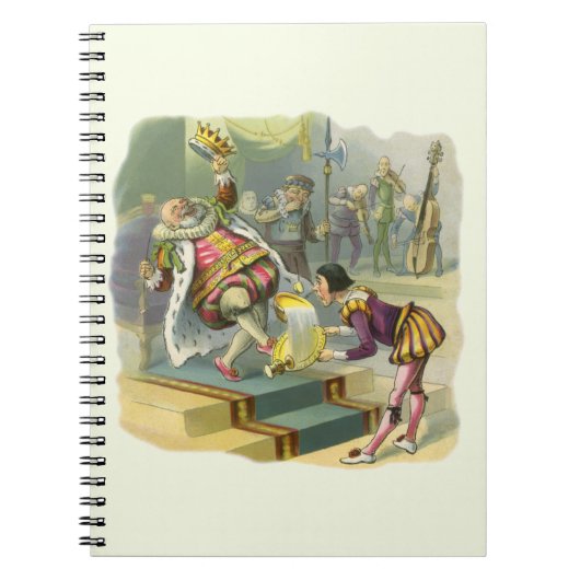 ヴィンテージオールドキングコール子供部屋韻の詩 ノートブック (正面)