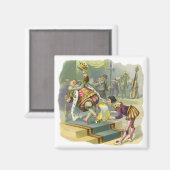 ヴィンテージオールドキングコール子供部屋韻の詩 マグネット (正面/裏面)