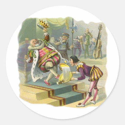 ヴィンテージオールドキングコール子供部屋韻の詩 ラウンドシール (正面)