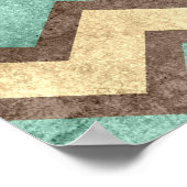 ヴィンテージオールドグランギー紙効果シボロンジグザグ ポスター (角)