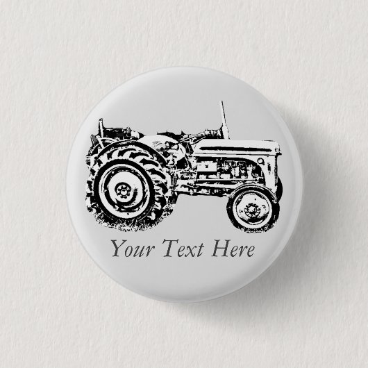 ヴィンテージオールドグレーマッシーファーディソントラクター 缶バッジ (正面)