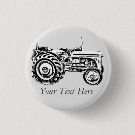 ヴィンテージオールドグレーマッシーファーディソントラクター 缶バッジ