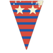 ヴィンテージオールドスクールカラーデザインアメリカ国旗 バンティングフラッグ (第3の旗)