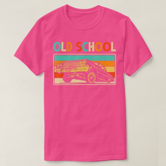 ヴィンテージオールドスクールクラシックカー Tシャツ (デザイン正面)