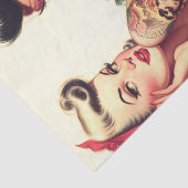 ヴィンテージオールドスクールタトゥーカップルイラストレーション 薄葉紙 (詳細)