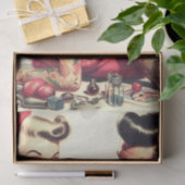 ヴィンテージオールドスクールタトゥーカップルイラストレーション 薄葉紙 (ギフト)