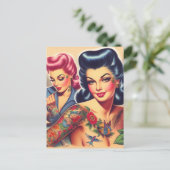 ヴィンテージオールドスクールタトゥーガールズ ポストカード (スタンド正面)