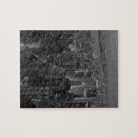 ヴィンテージオールドスタイルニューヨークシティスクリプト ジグソーパズル (横)