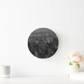 ヴィンテージオールドスタイルニューヨークシティスクリプト ラウンド壁時計 (ホーム)