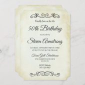 ヴィンテージオールドタイムウエスタンスタイル誕生日招待状 招待状 (正面/裏面)