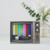 ヴィンテージオールドテレビレトロノスタルジア ポストカード (スタンド正面)