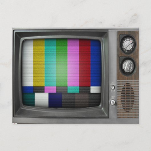 ヴィンテージオールドテレビレトロノスタルジア ポストカード (正面)