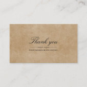 ヴィンテージオールドテーマ結婚ゴジュアスサンキューカード エンクロージャーカード (正面)
