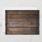 ヴィンテージオールドト素朴ラックバーンウッ結婚ドズ 招待状 (裏面)