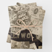 ヴィンテージオールドハリウッド映画スターをテーマにした ラッピングペーパーシート (インサイチュ)